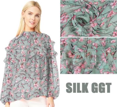 Prilagođena digitalna štampa Svila GGT tkanina
